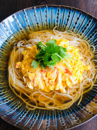 和風天津麺(かに玉のせあんかけ麺)