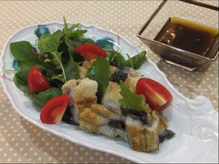 白焼きうなぎのサラダ~バルサミコとはちみつのドレッシングで~