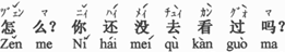 中国語:どうして。まだ見に行ったことがないのですか。