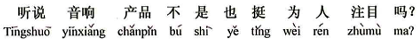 中国語:話によると、音響製品もみんなに注目されているのではないですか。