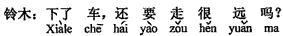 中国語:バスを降りたら、またかなり歩かなければなりませんか。
